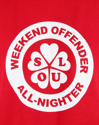 Weekend Offender All Nighter T Shirt Ruby