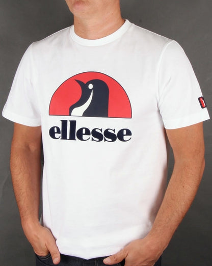 Ellesse Penguin Ski Logo T Shirt Twin Pack White & Grey
