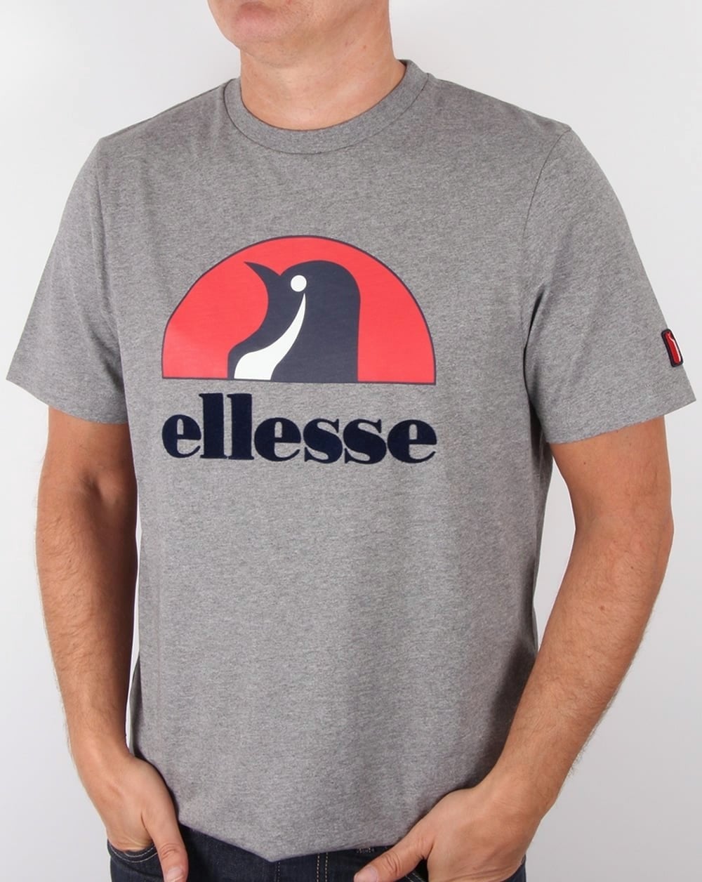 Ellesse Penguin Logo T-shirt Charcoal Marl