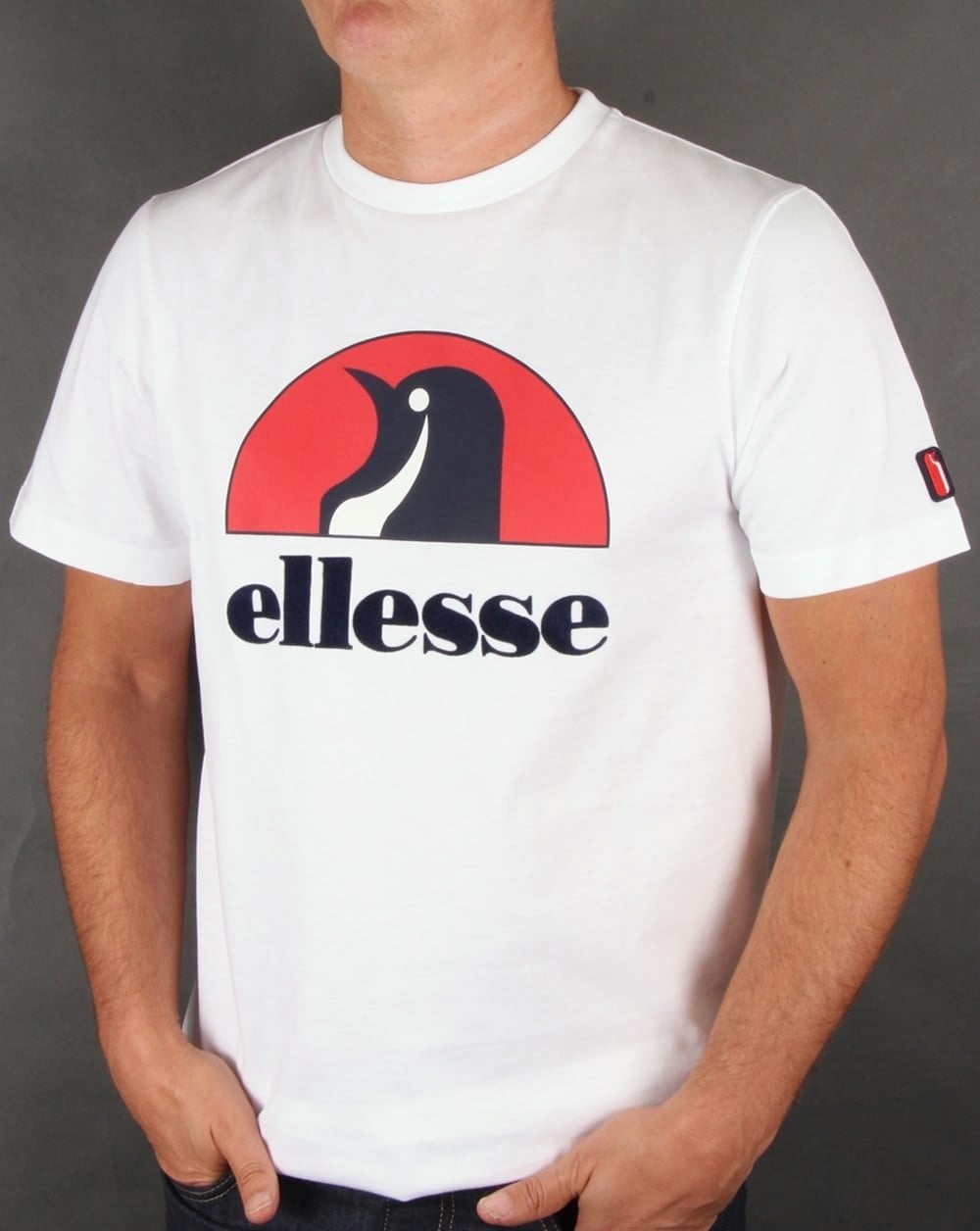 Ellesse Penguin Logo T-shirt White/red