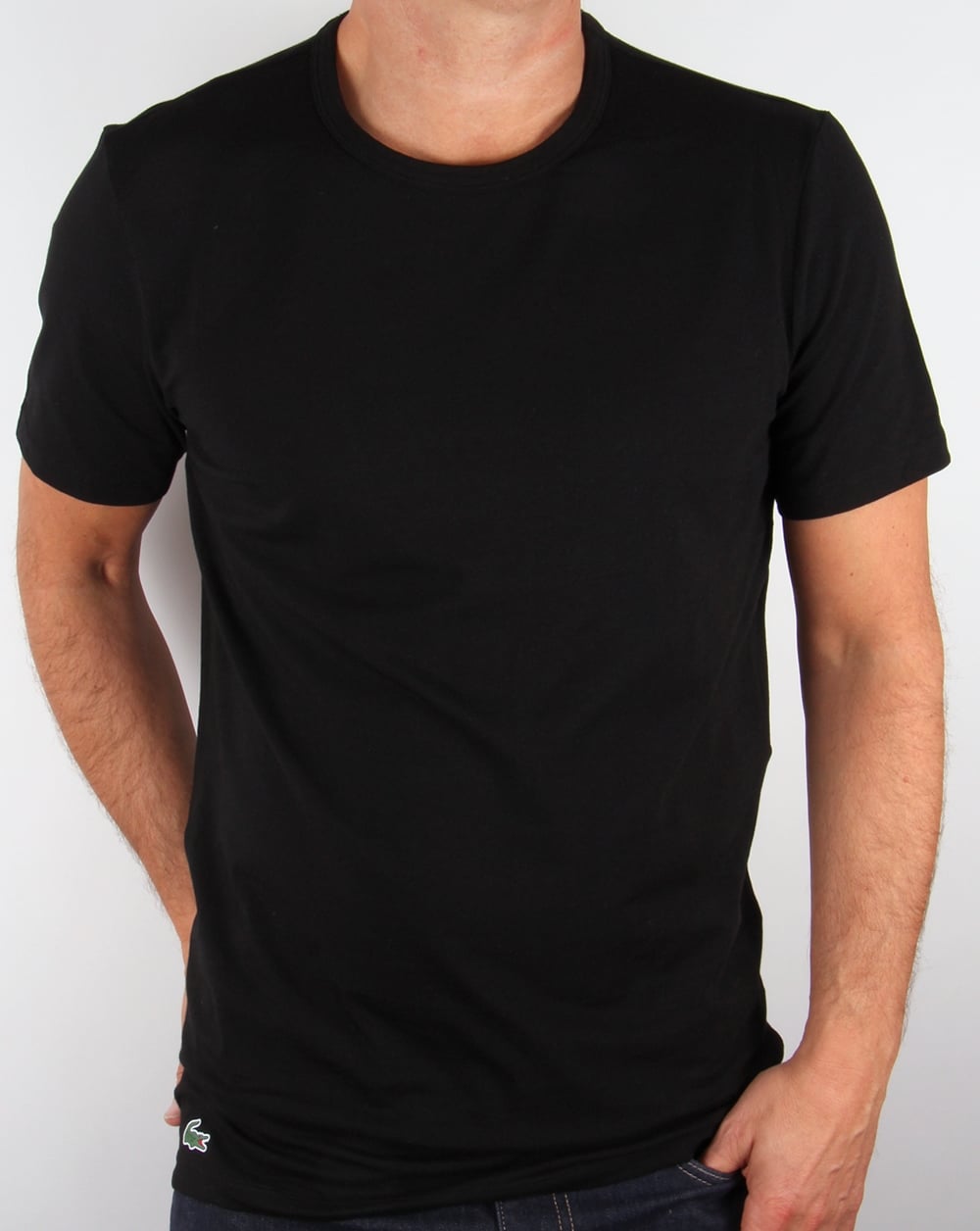 Lacoste 2 Pack Crew T Shirts Black