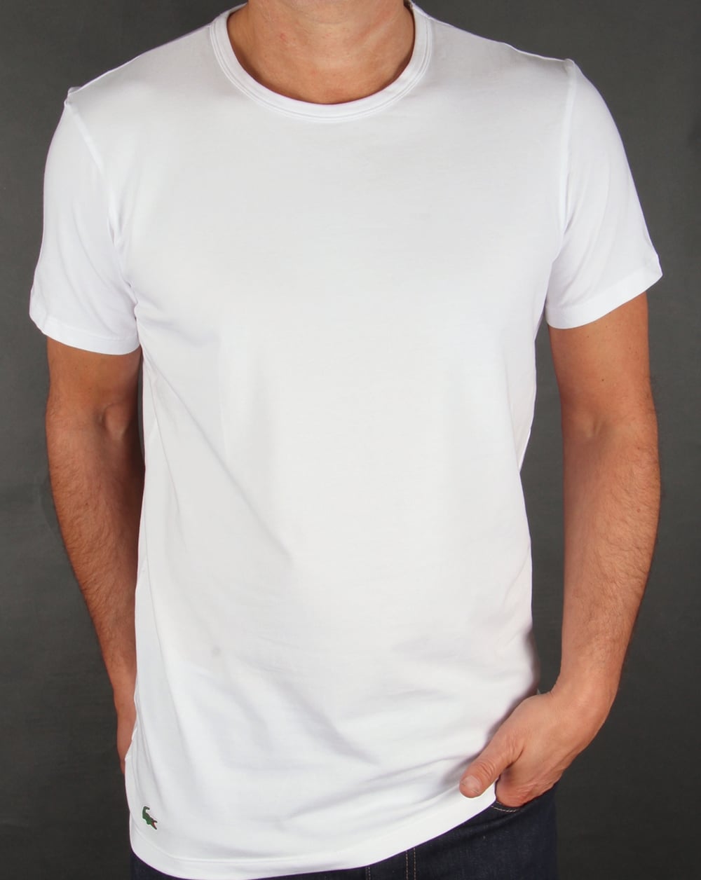 Lacoste 2 Pack Crew Neck T Shirts White