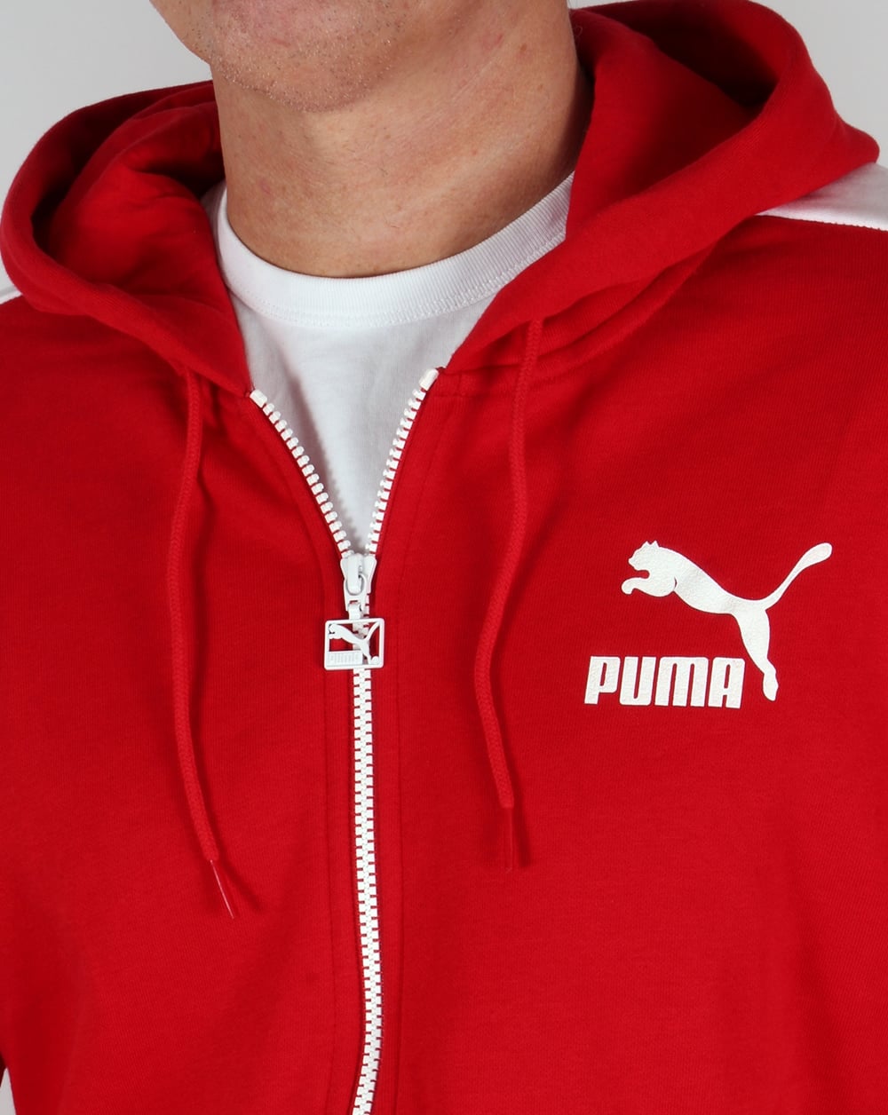 Puma T7 Full Zip Hoody Cherry Red