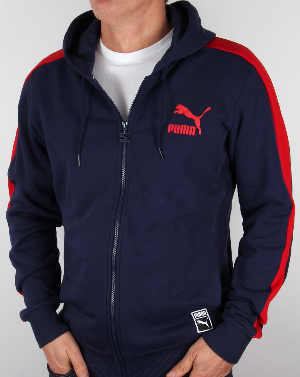 Puma T7 Full Zip Hoody Navy/red