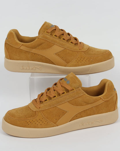 Diadora B. Elite Suede Trainers Mustard