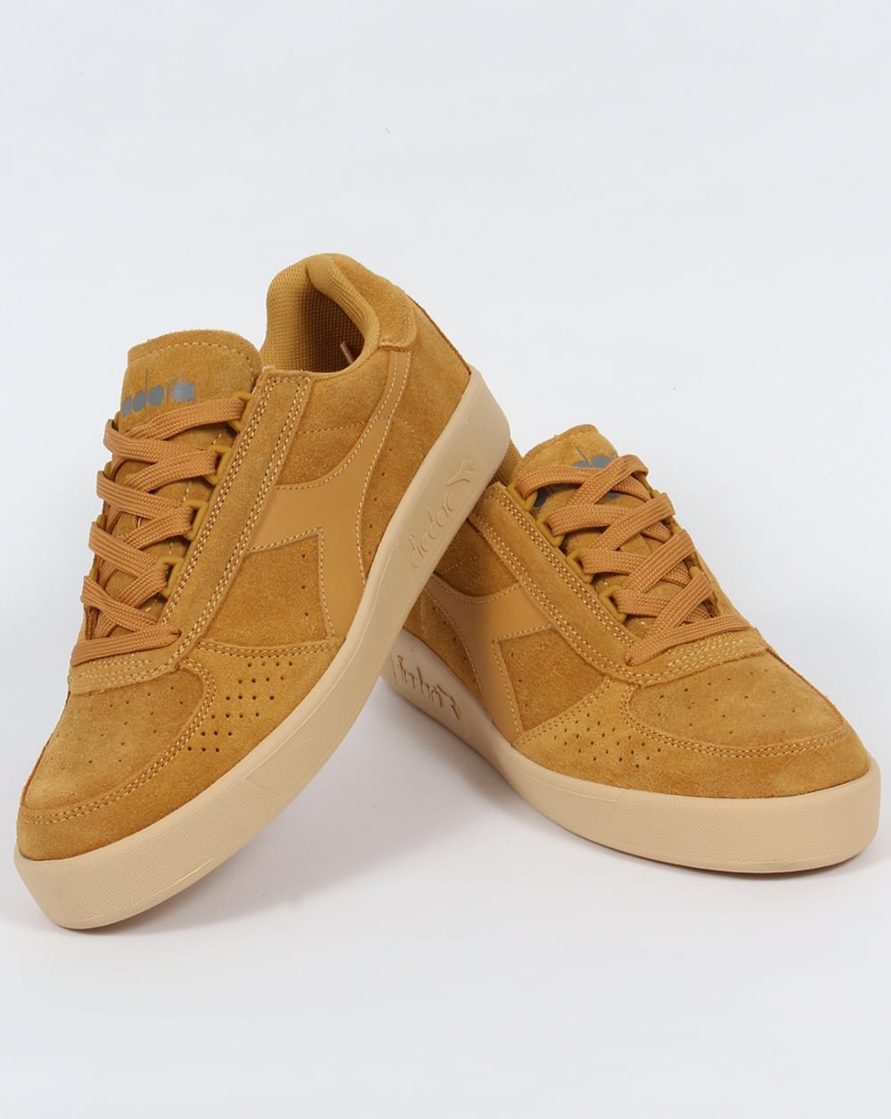 Diadora B. Elite Suede Trainers Mustard