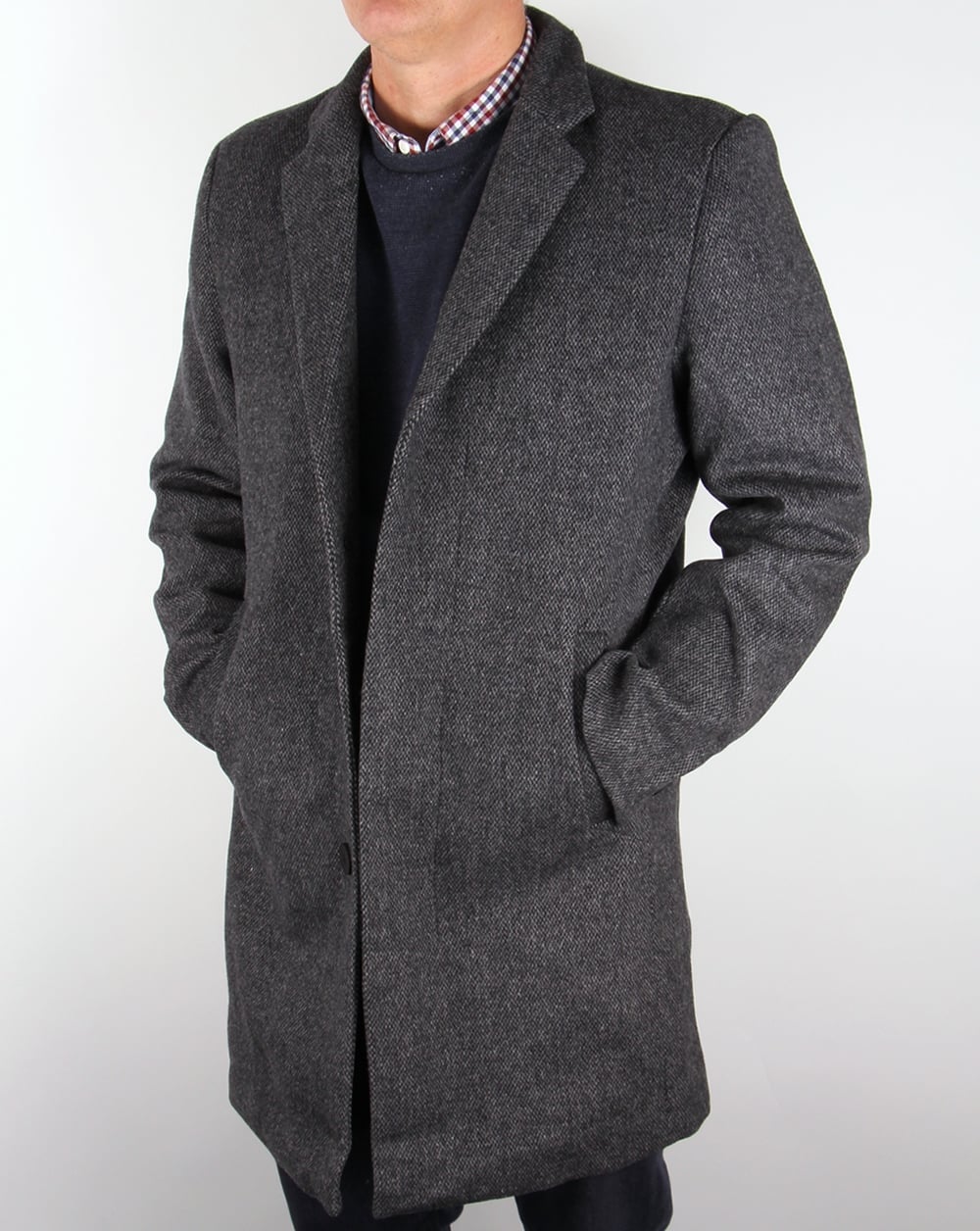 Bellfield Jak Wool Overcoat Grey