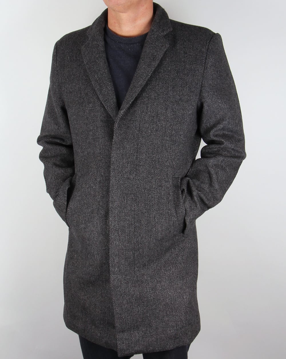 Bellfield Jak Wool Overcoat Grey