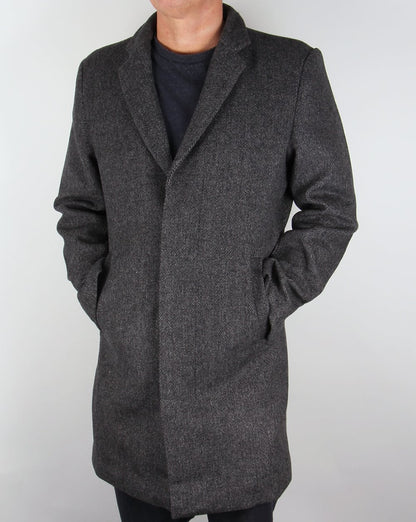 Bellfield Jak Wool Overcoat Grey