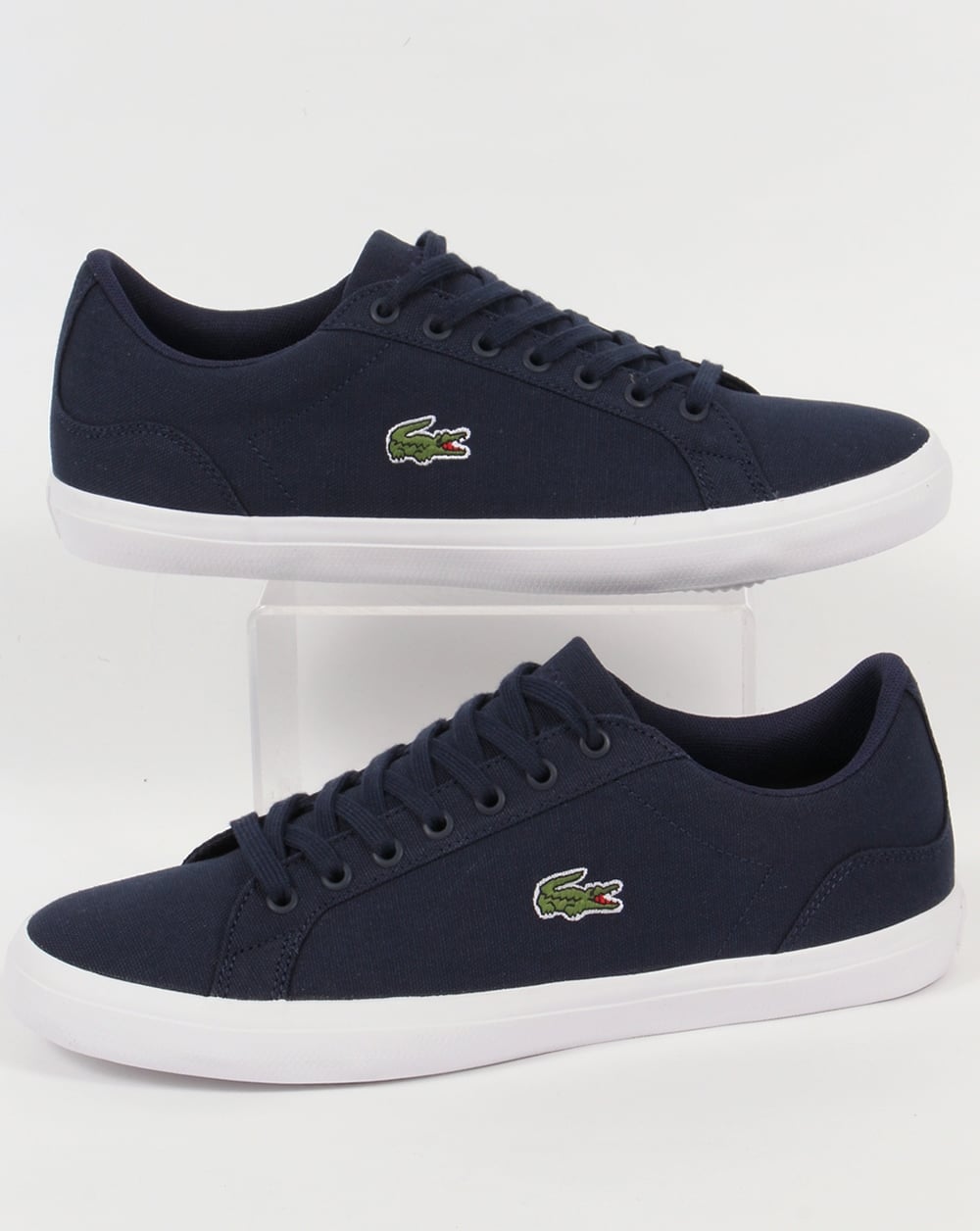 Lacoste Lerond Canvas Trainers Navy
