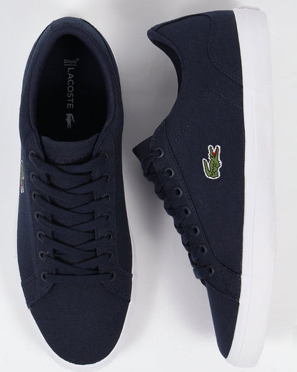 Lacoste Lerond Canvas Trainers Navy