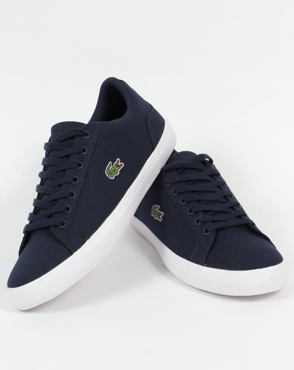 Lacoste Lerond Canvas Trainers Navy