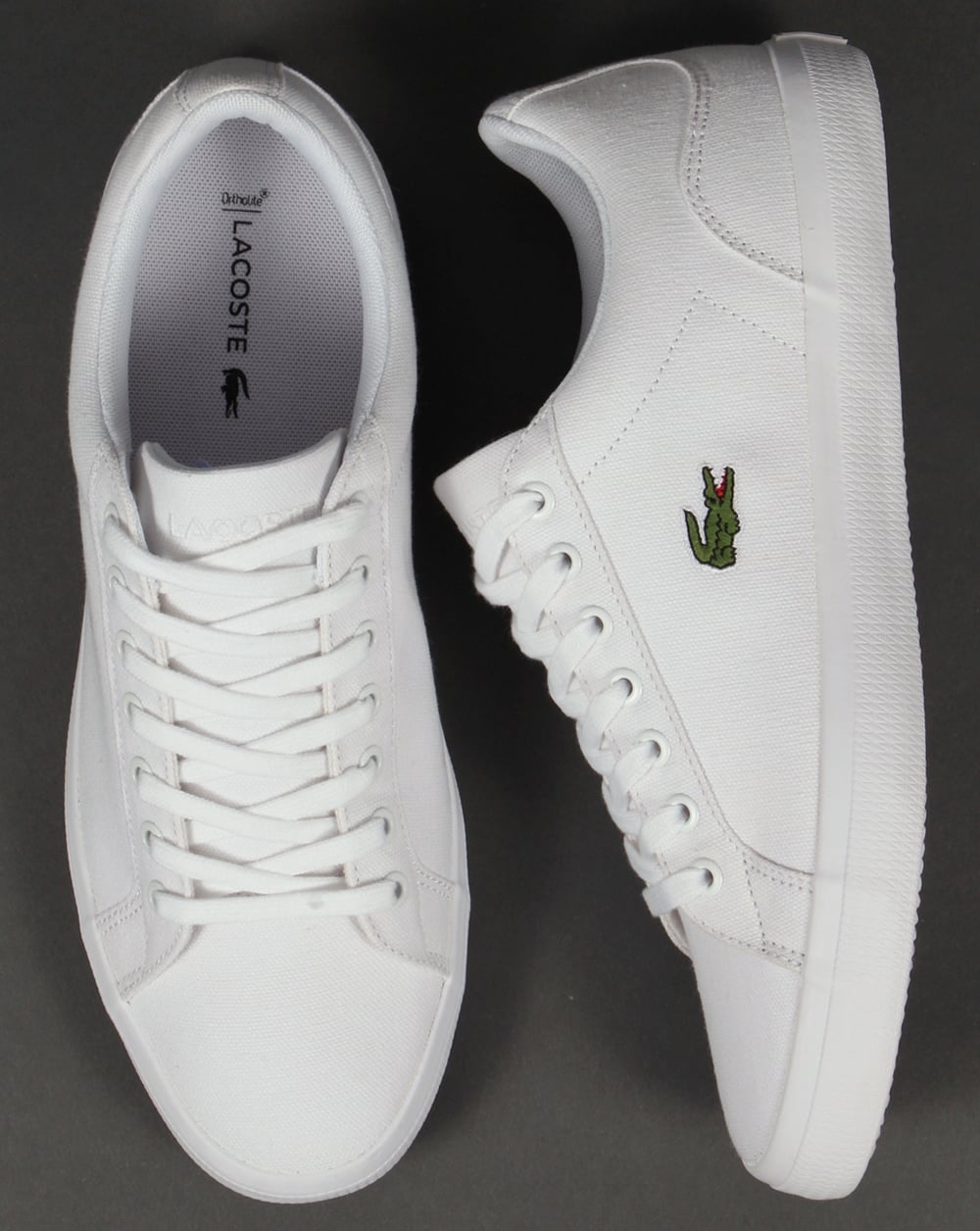 Lacoste Lerond Canvas Trainers White