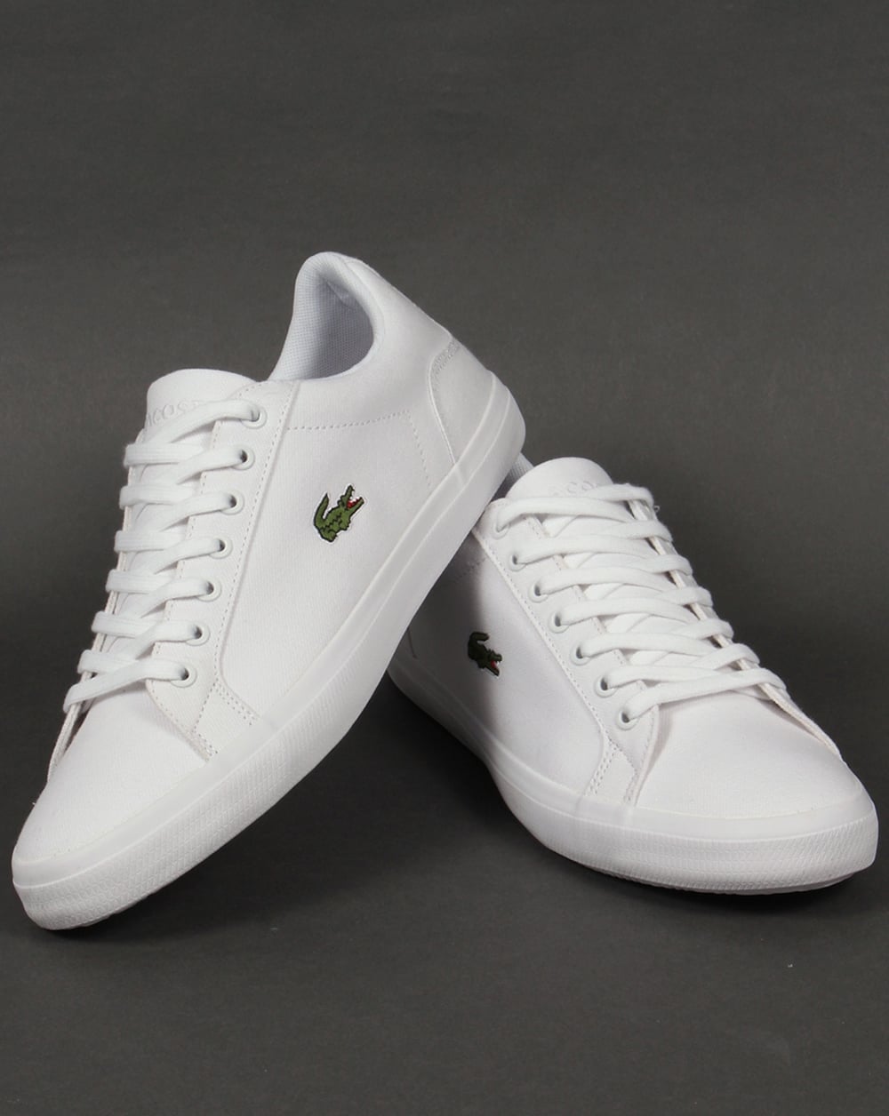 Lacoste Lerond Canvas Trainers White