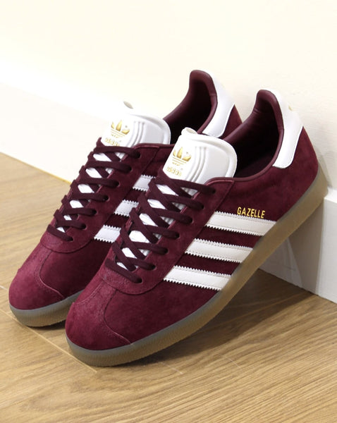 Adidas Gazelle Trainers Maroon/White/Gum