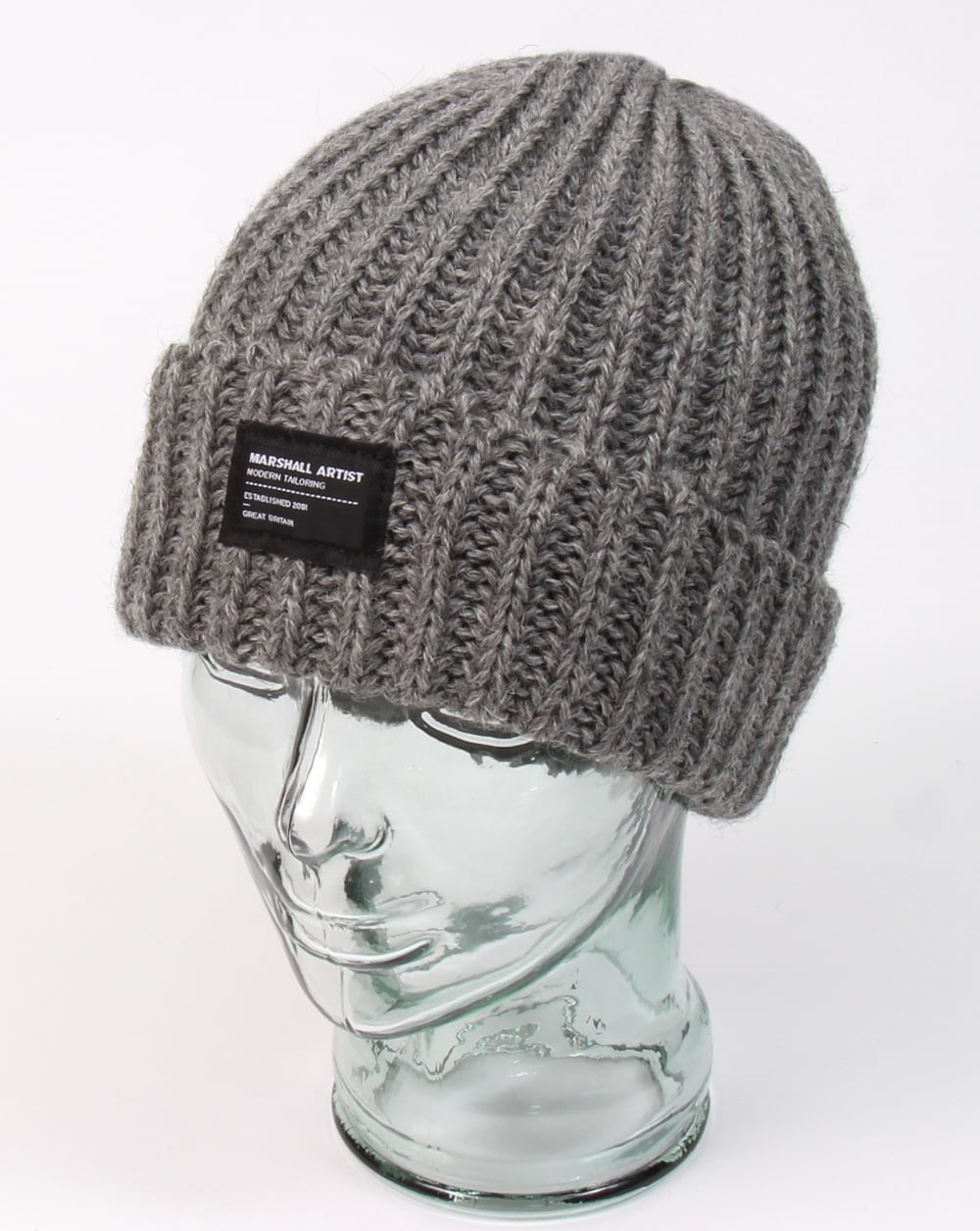 Marshall Artist Made In England Wool Beanie Steel Grey