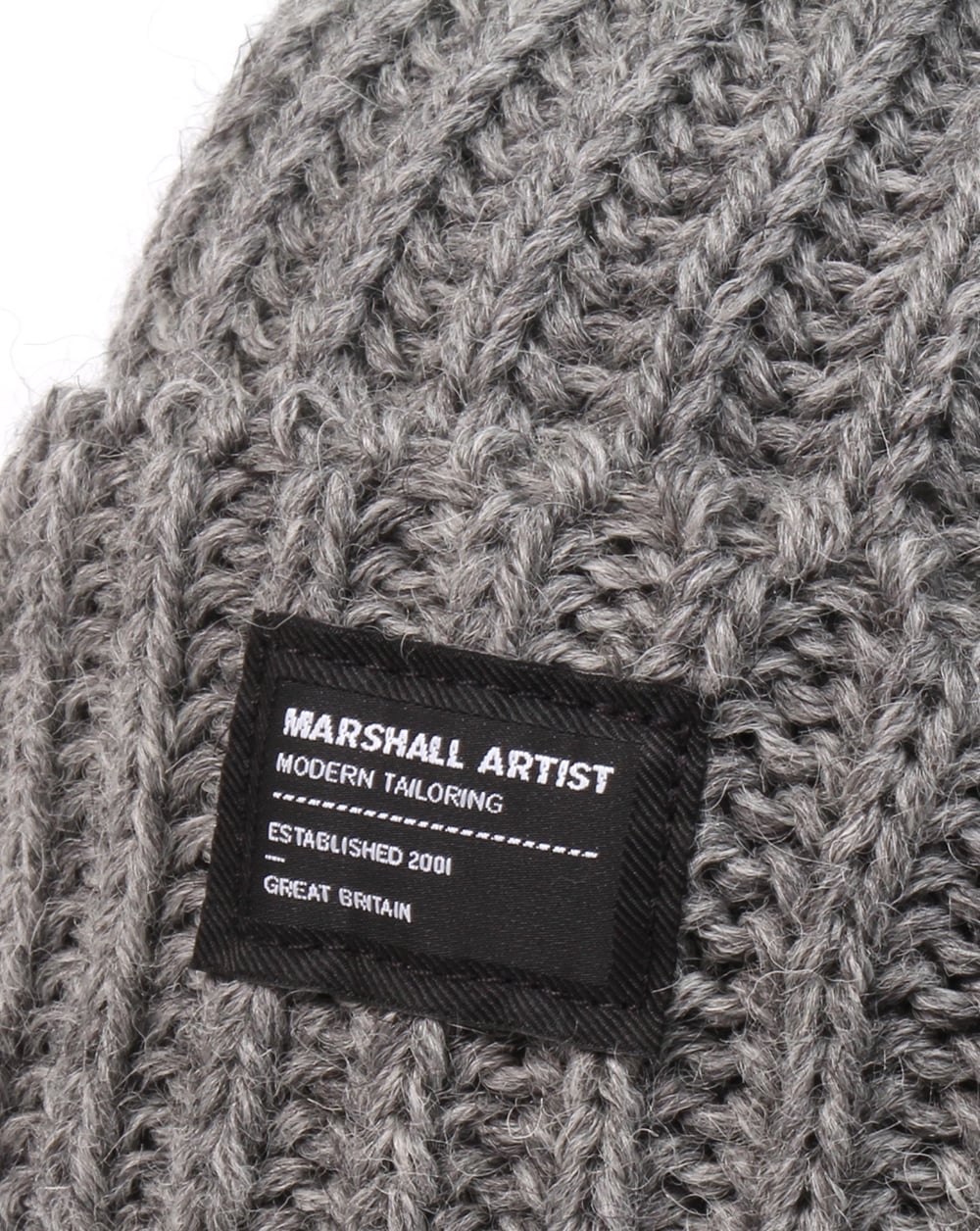 Marshall Artist Made In England Wool Beanie Steel Grey