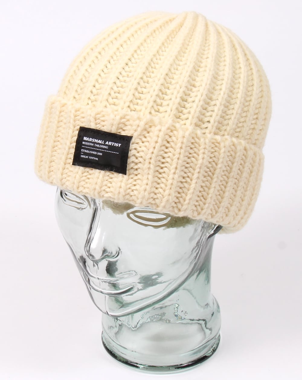 Marshall Artist Made In England Wool Beanie Winter White
