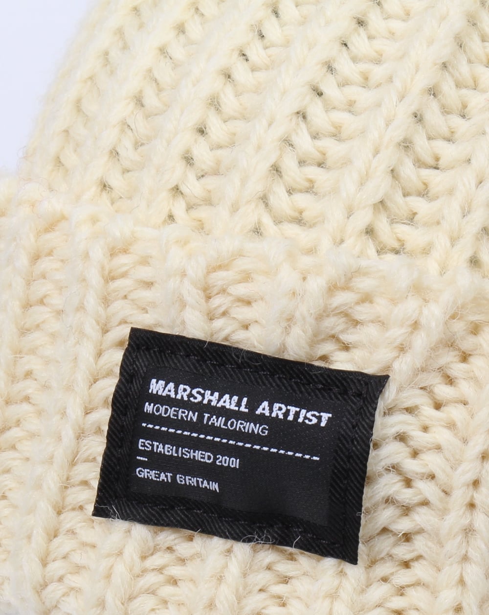 Marshall Artist Made In England Wool Beanie Winter White