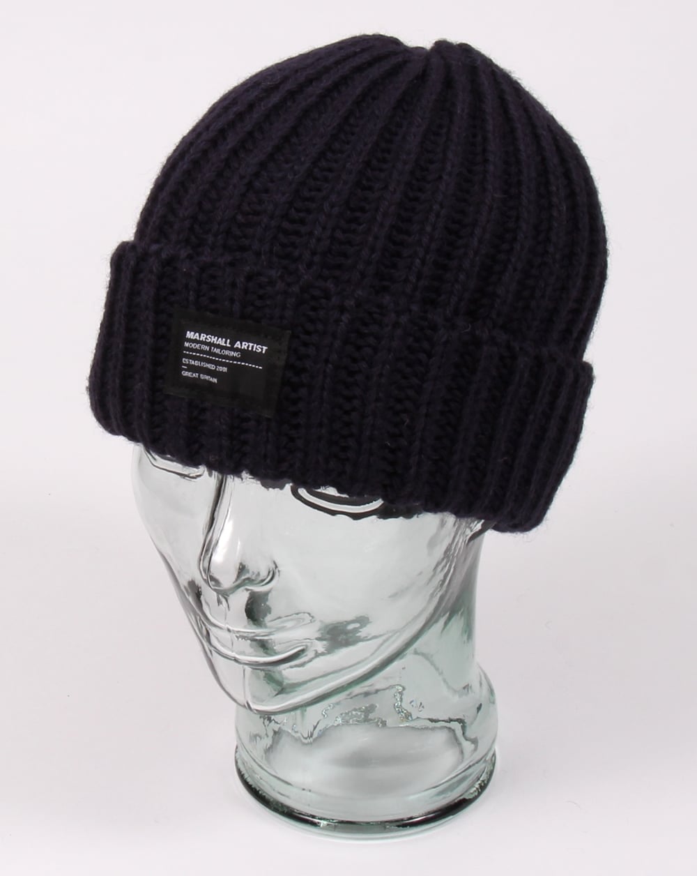 Marshall Artist Made In England Wool Beanie Navy