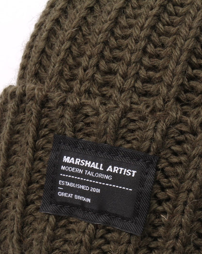 Marshall Artist Made In England Wool Beanie Khaki Green