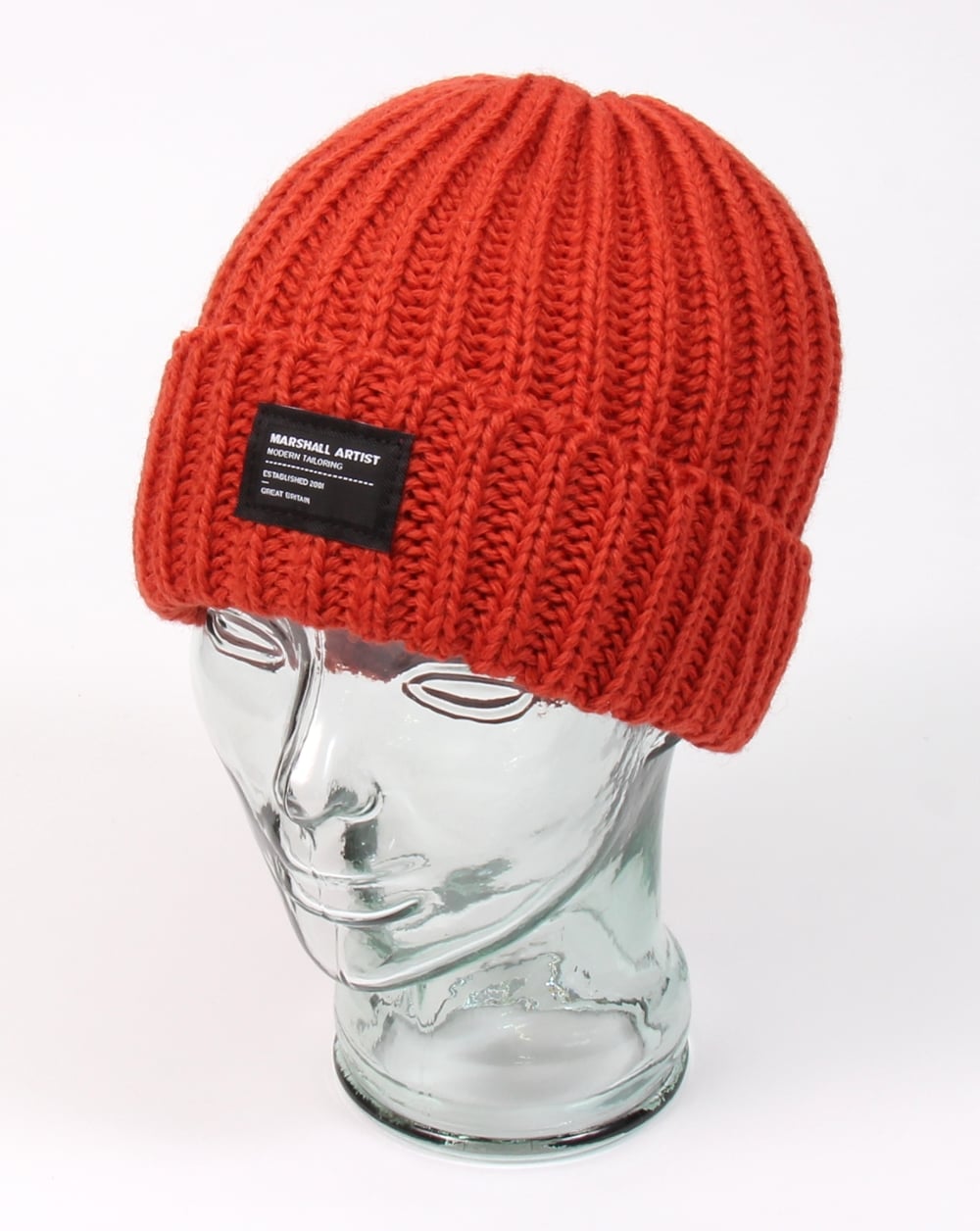 Marshall Artist Made In England Wool Beanie Burnt Orange