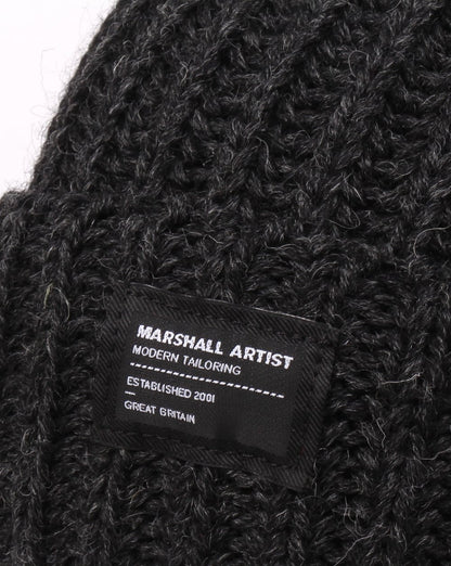 Marshall Artist Made In England Wool Beanie Charcoal Grey