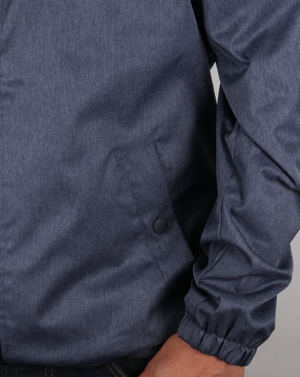 Lyle And Scott Zip Through Hooded Jacket Blue Marl