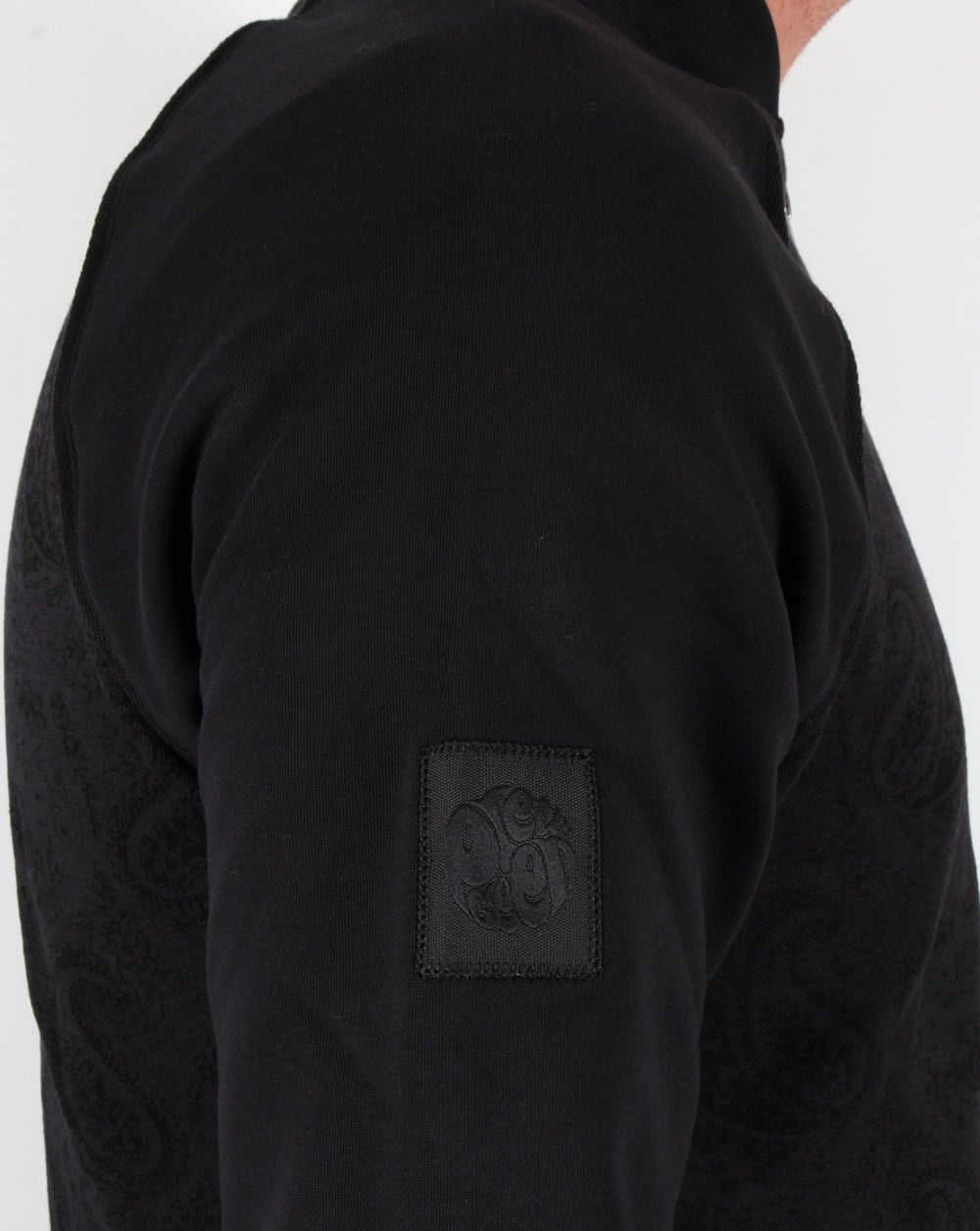 Pretty Green Midhurst Jacquard Track Top Black