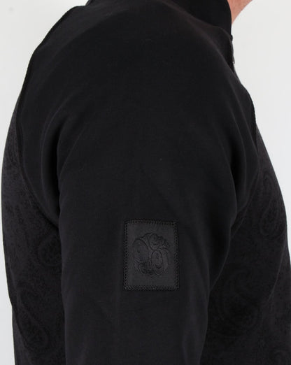 Pretty Green Midhurst Jacquard Track Top Black