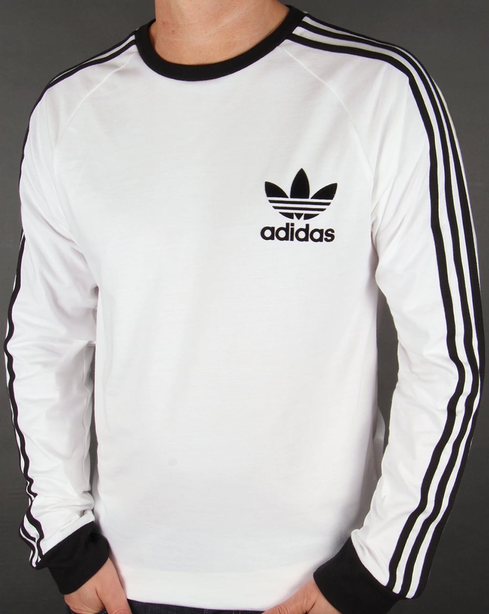 Adidas Originals Long Sleeve T Shirt White-Black