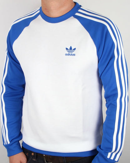 Adidas Originals Old Skool Sweat Top White/Blue