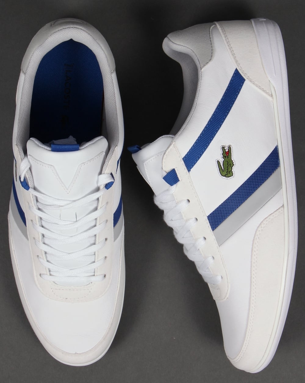Lacoste Giron Trainers White/Royal