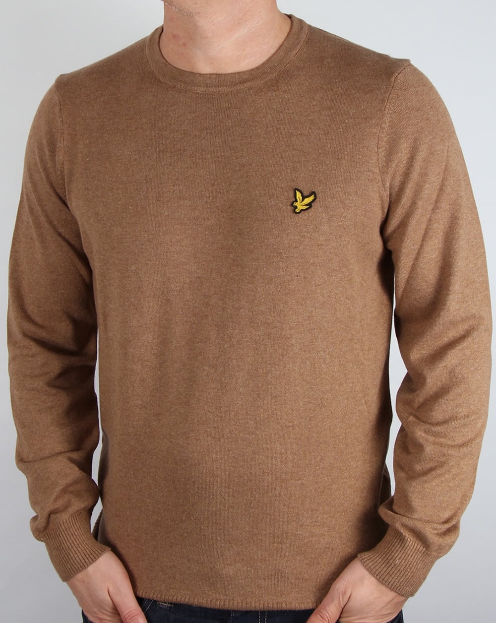 Lyle And Scott Merino Jumper Bracken Brown