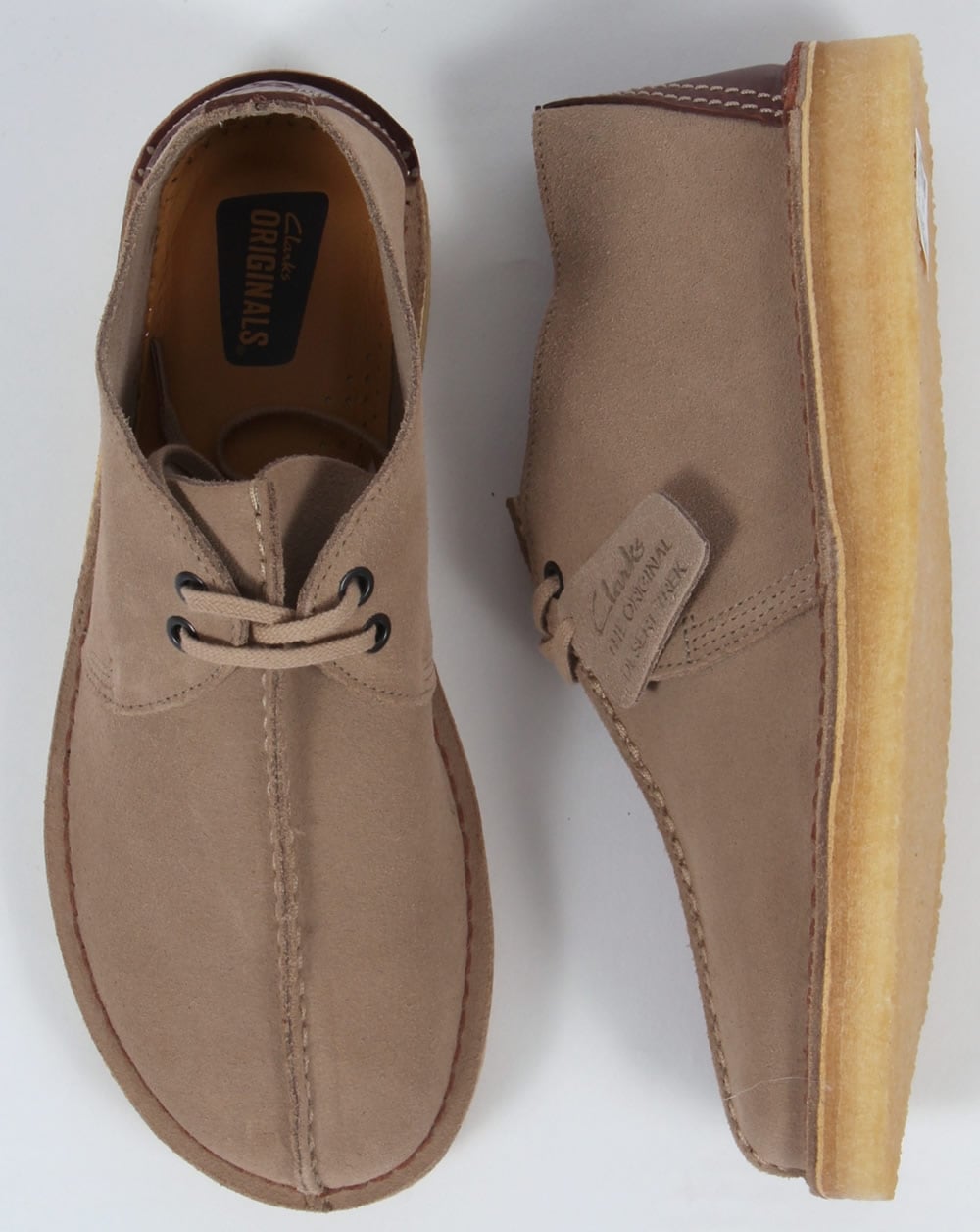 Clarks Originals Desert Trek Suede Shoes Sand