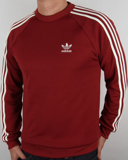 Adidas Originals Retro Sweat Top Burnt Red