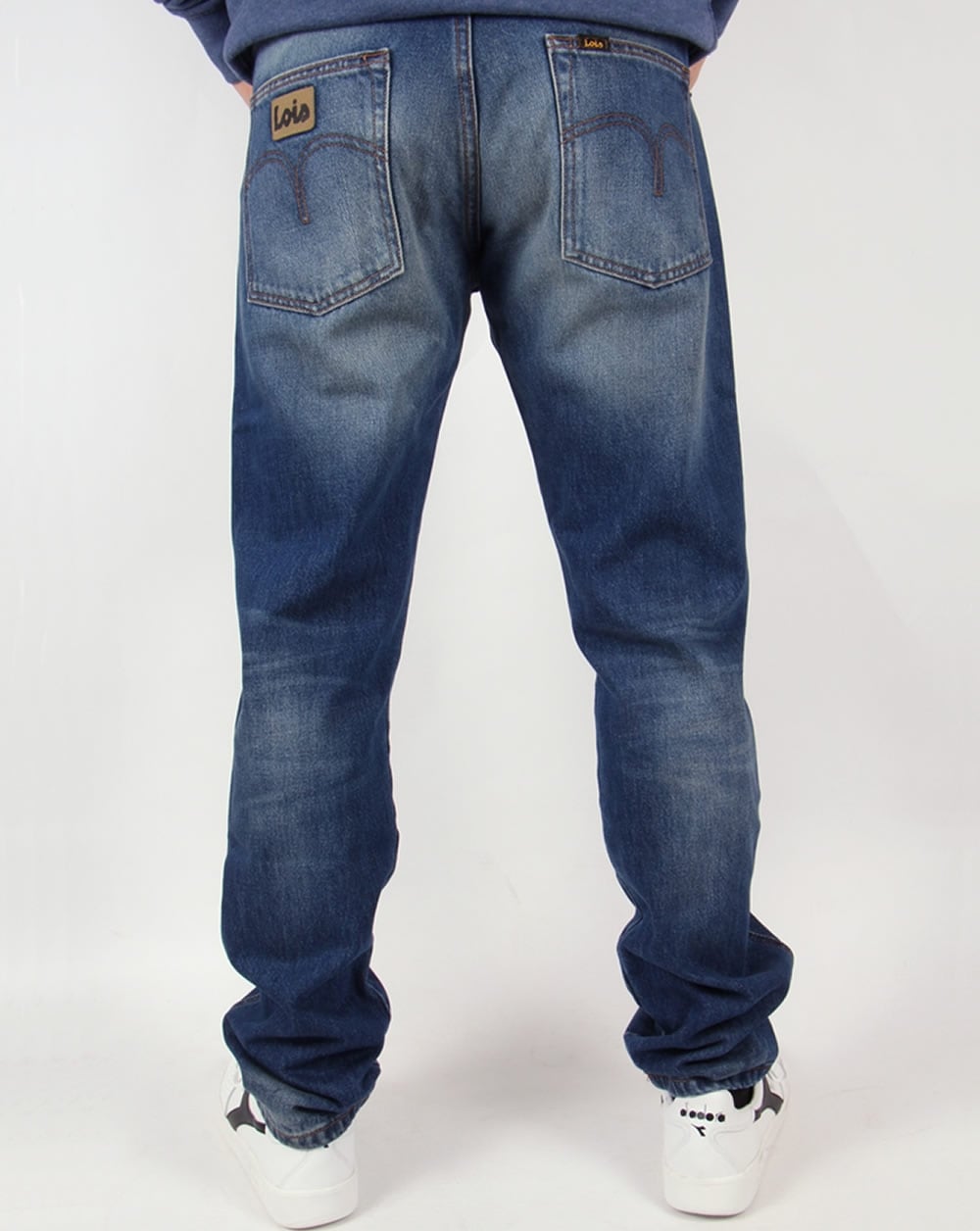 Lois Terrace Taper Fit Jeans Blue Wash