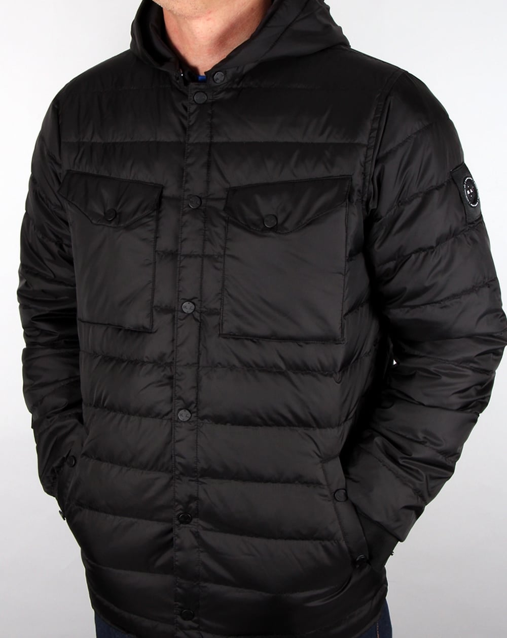 Marshall Artist Down Filled Hooded Jacket Black