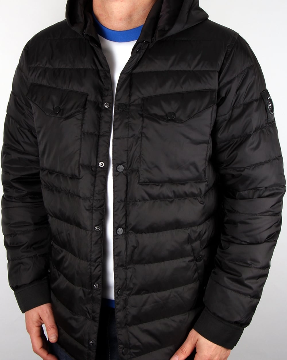 Marshall Artist Down Filled Hooded Jacket Black