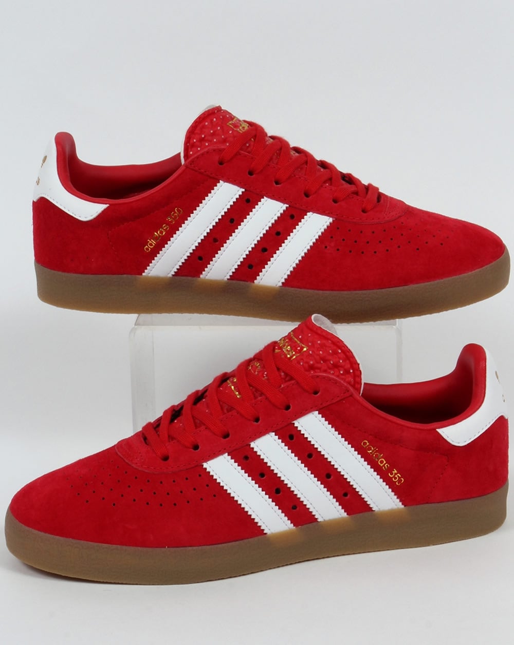 Adidas 350 Trainers Red/White/Gum