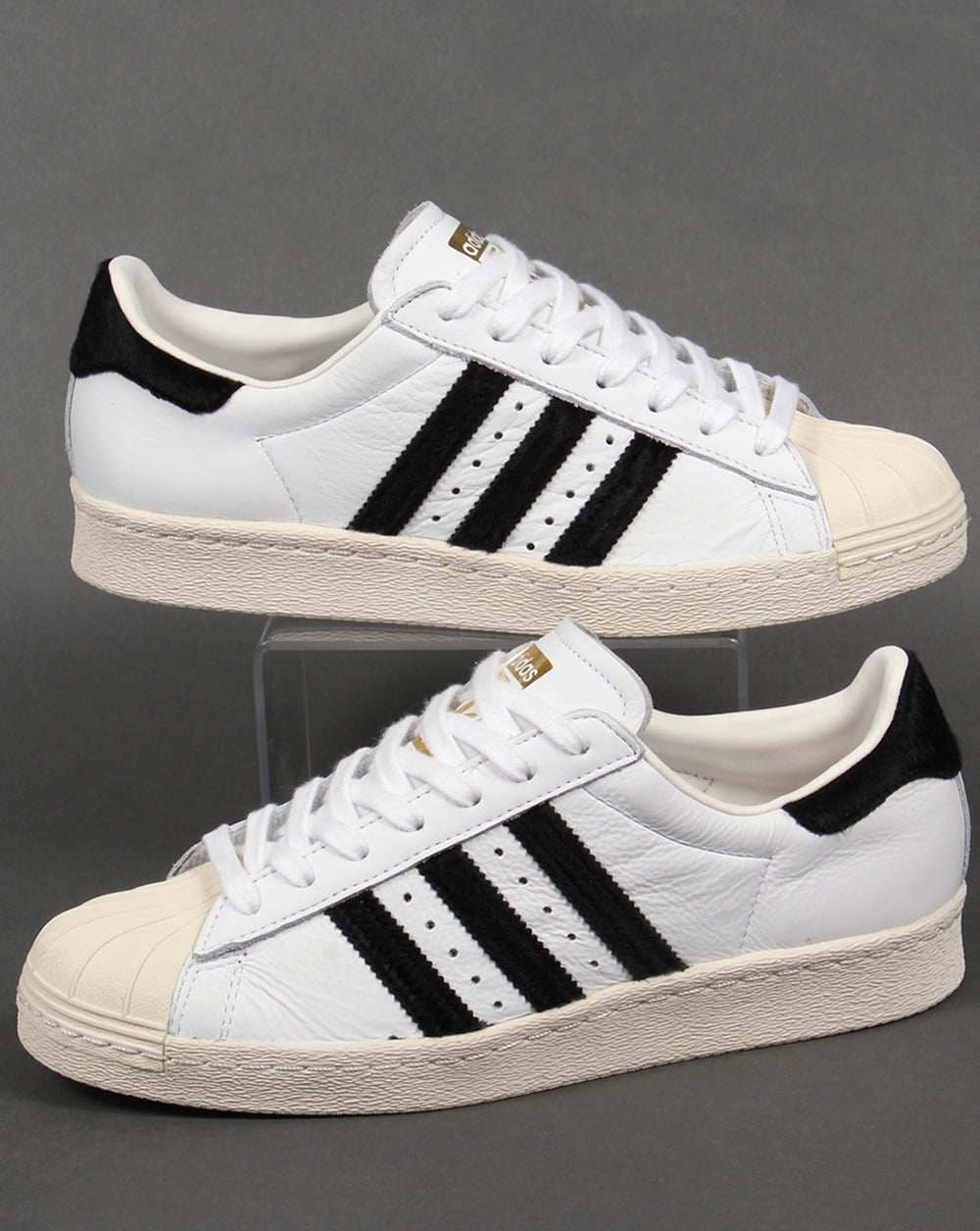 Adidas Superstar 80s Trainers White/Black/Gold