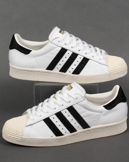 Adidas Superstar 80s Trainers White/Black/Gold