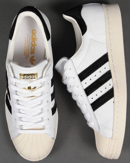 Adidas Superstar 80s Trainers White/Black/Gold