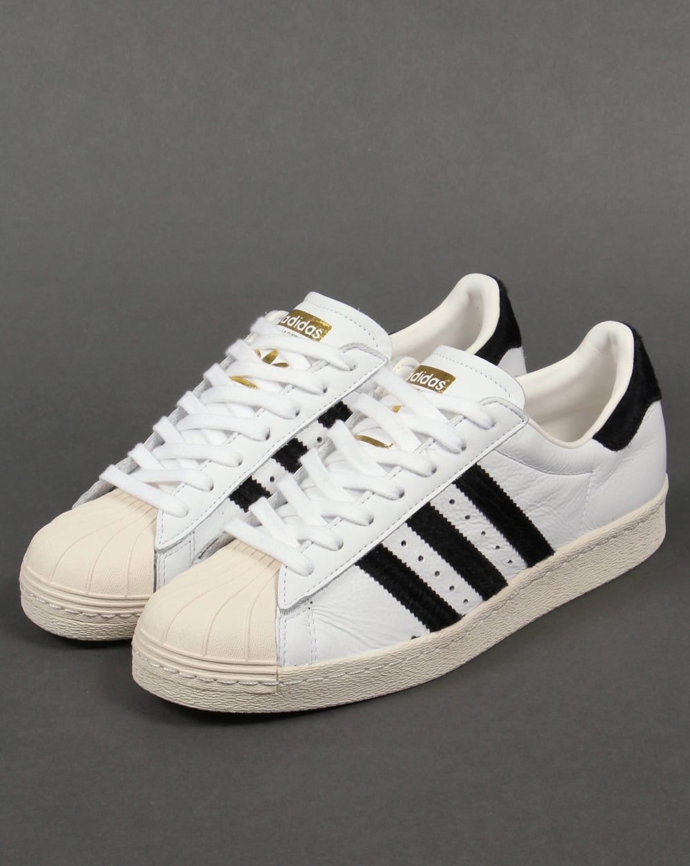 Adidas Superstar 80s Trainers White/Black/Gold