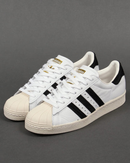 Adidas Superstar 80s Trainers White/Black/Gold