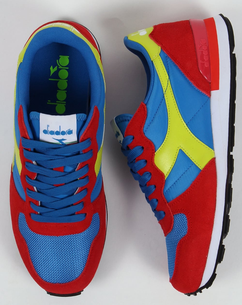 Diadora Camaro Trainers Red/Blue/Yellow