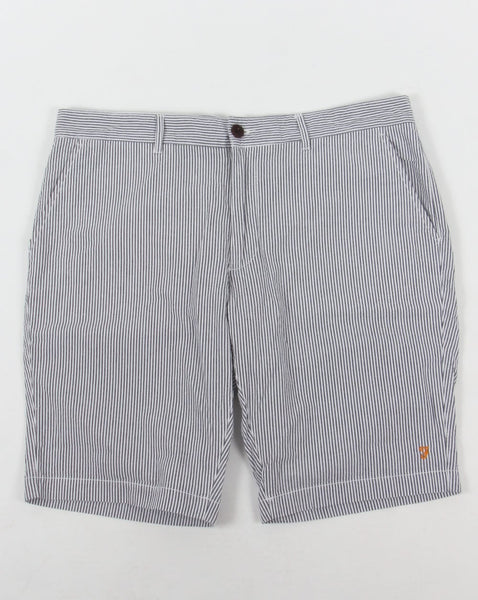 Farah Hawking Stripe Shorts White/Navy
