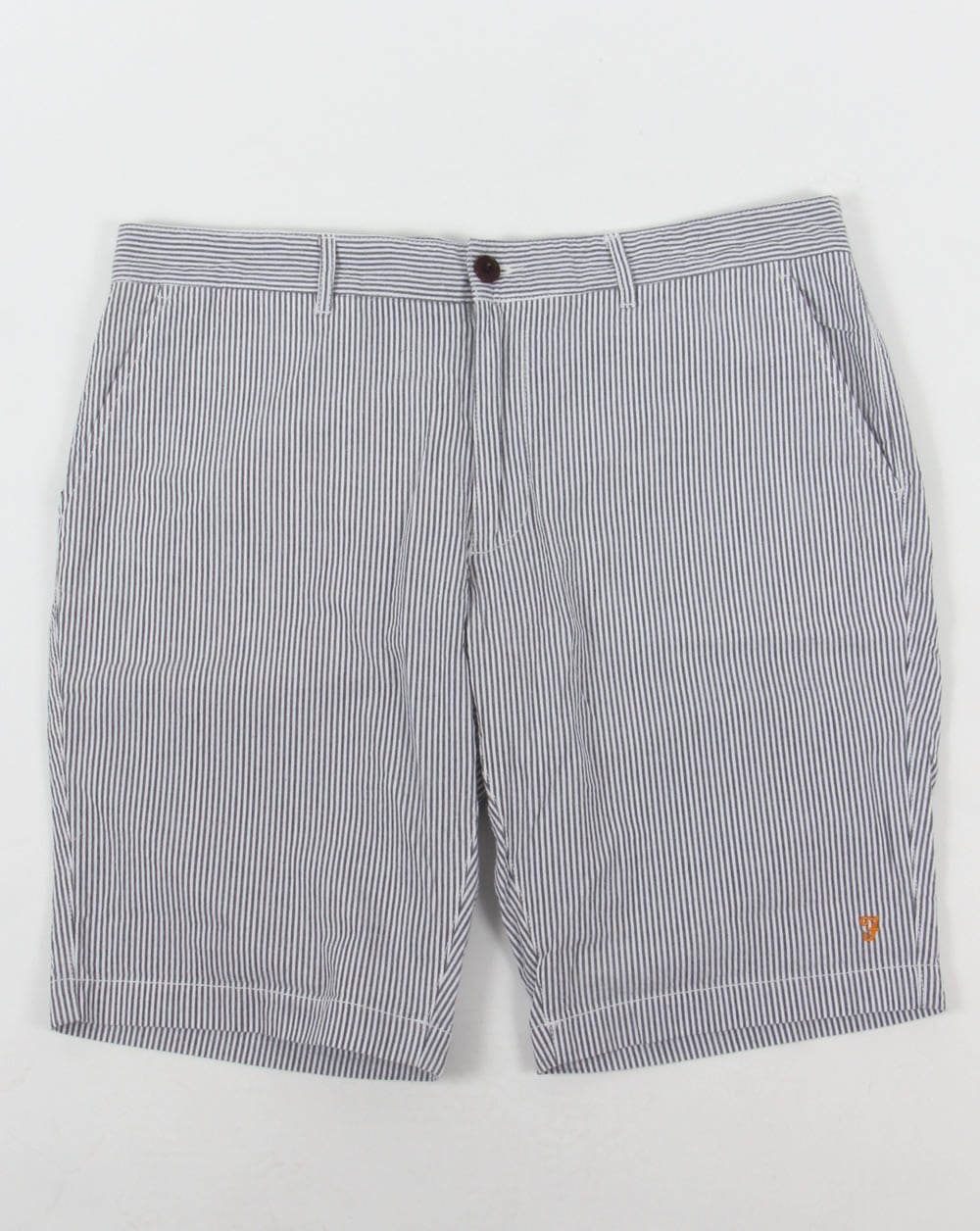 Farah Hawking Stripe Shorts White/Navy