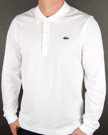 Lacoste Long Sleeve Polo White