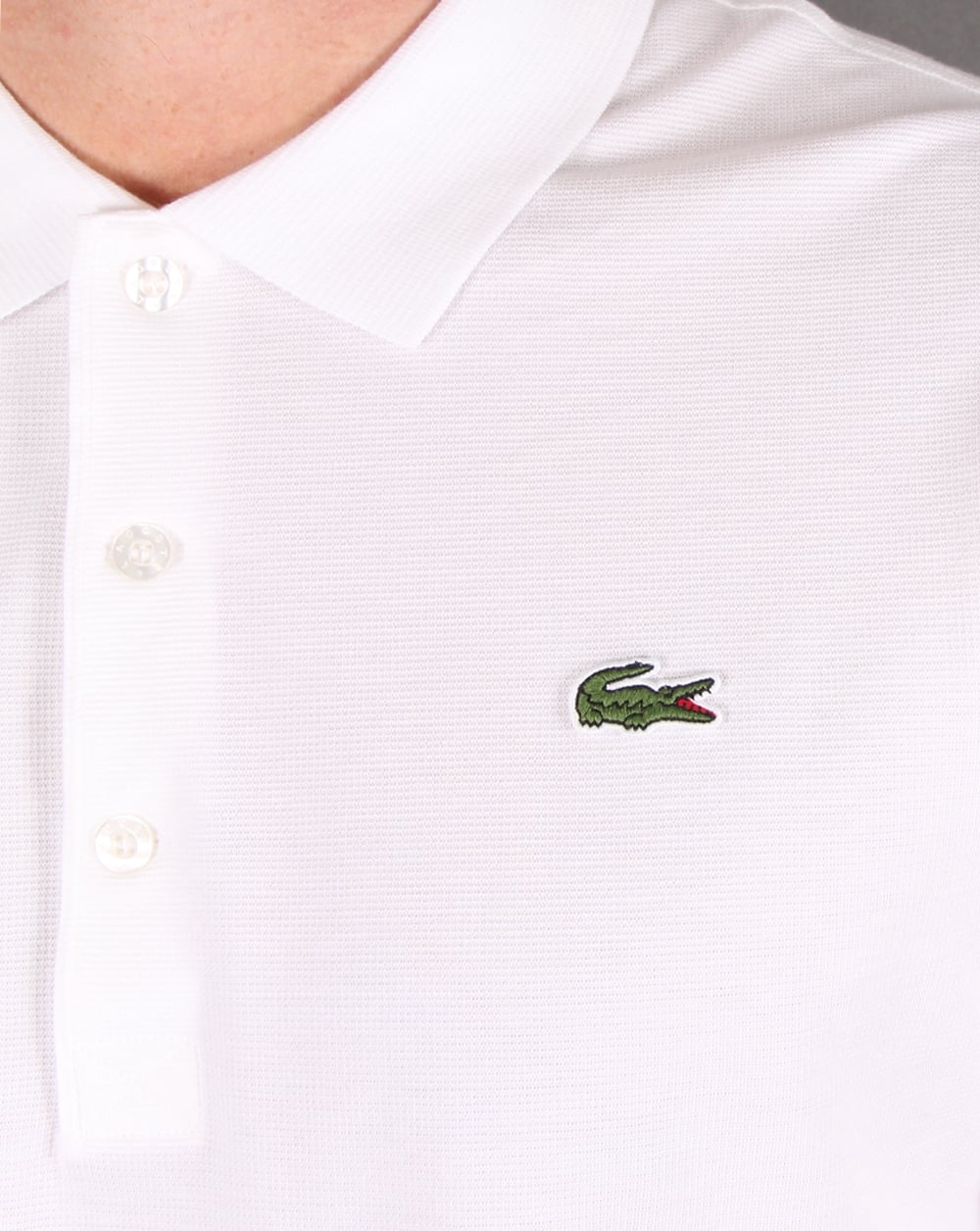 Lacoste Long Sleeve Polo White
